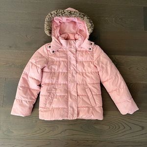 Gap pink puffer jacket sz 8/10 VGUC